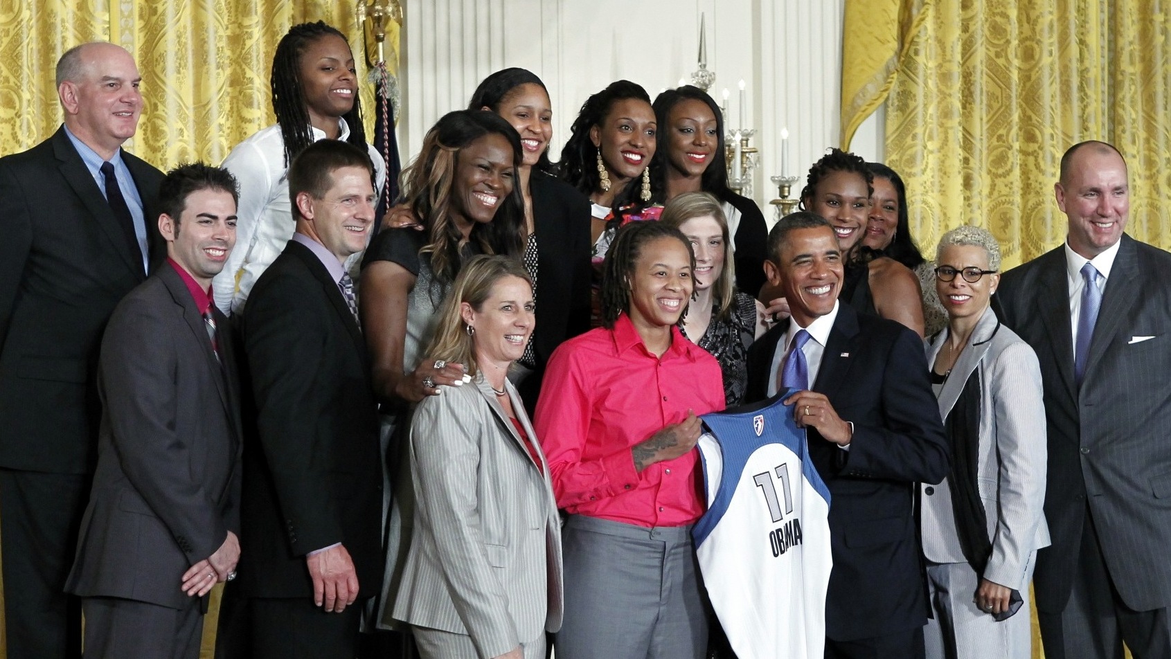 President Obama honors the Minnesota Lynx at the White House, Houston and Hornbuckle not on trip