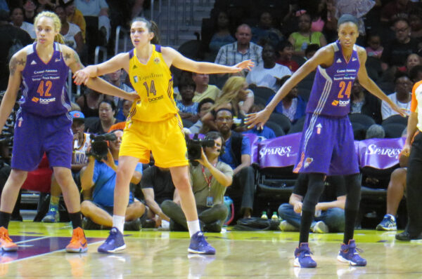 Brittney Griner, Marianna Tolo and DeWanna Bonner.