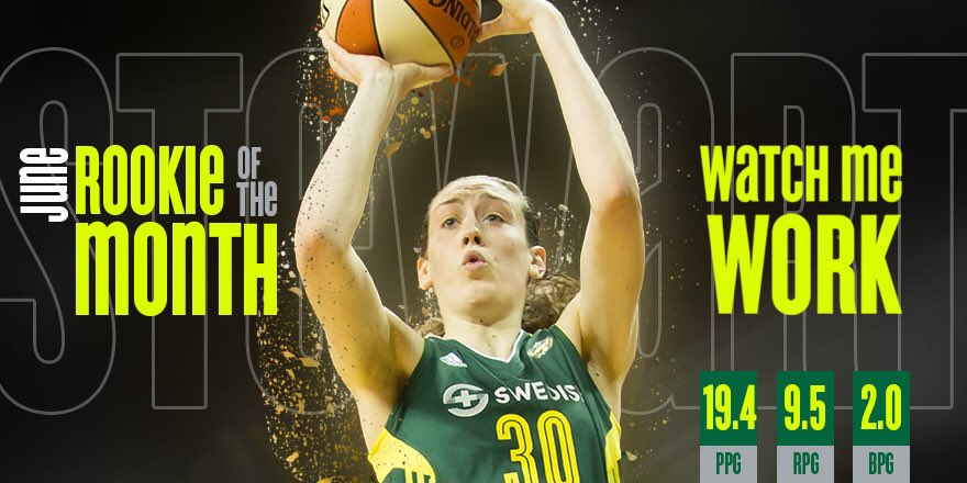 Seattle’s Breanna Stewart named WNBA Rookie of the Month for second consecutive month