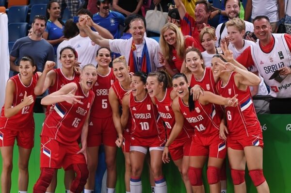 August 20, 2016 (Rio de Janeior) - Serbia after winning the bronze medal vs. France. Photo: FIBA.