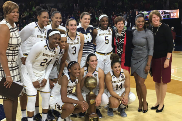 Notre Dame won the 2016 Preseason WNIT Tournament. Photo: WNIT.