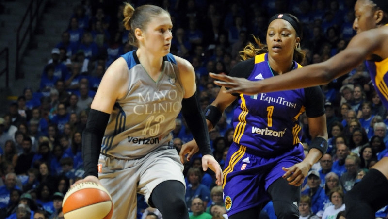 Led by Whalen, Lynx recover to douse Sparks 70-68 in Finals game two and even the series