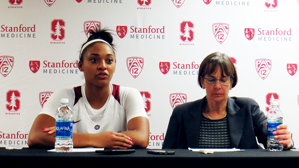 Led by DiJonai Carrington, Stanford bounces back from 0-2 start with 53-43 win over UC Riverside