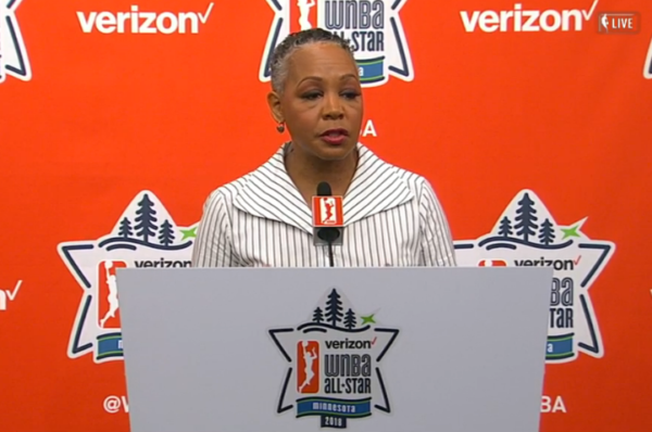 July 28, 2018 (Minneapolis, MN) - WNBA president Lisa Borders