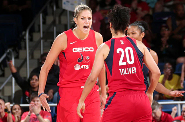 Elena Delle Donne and Kristi Toliver. Photo: NBAE/Getty Images.