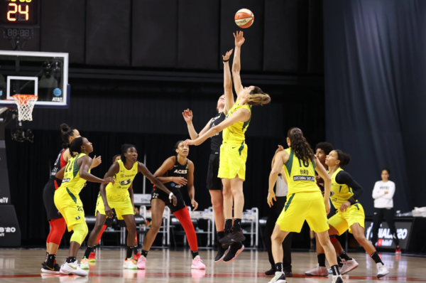 Oct. 4, 2020. WNBA Finals game two: Seattle vs. Las Vegas. Photo: NBAE/Getty Images.