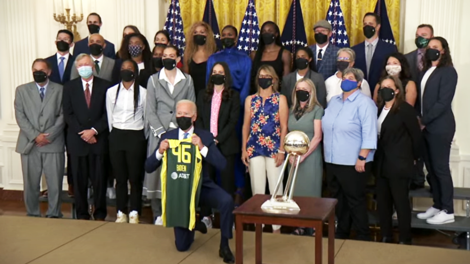 President Biden welcomes the Seattle Storm to the White House