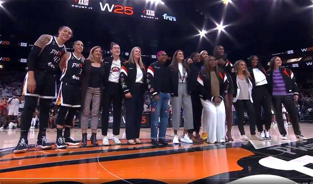 Video: Members of the W25 team at Game 1 of the WNBA Finals