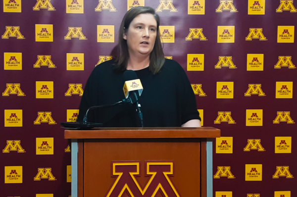 MINNEAPOLIS (April 6, 2022) - Lindsay Whalen. Photo: Charles Hallman.