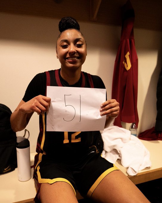 Feb. 3, 2024 - JuJu Watkins postgame. Photo: USC Athletics