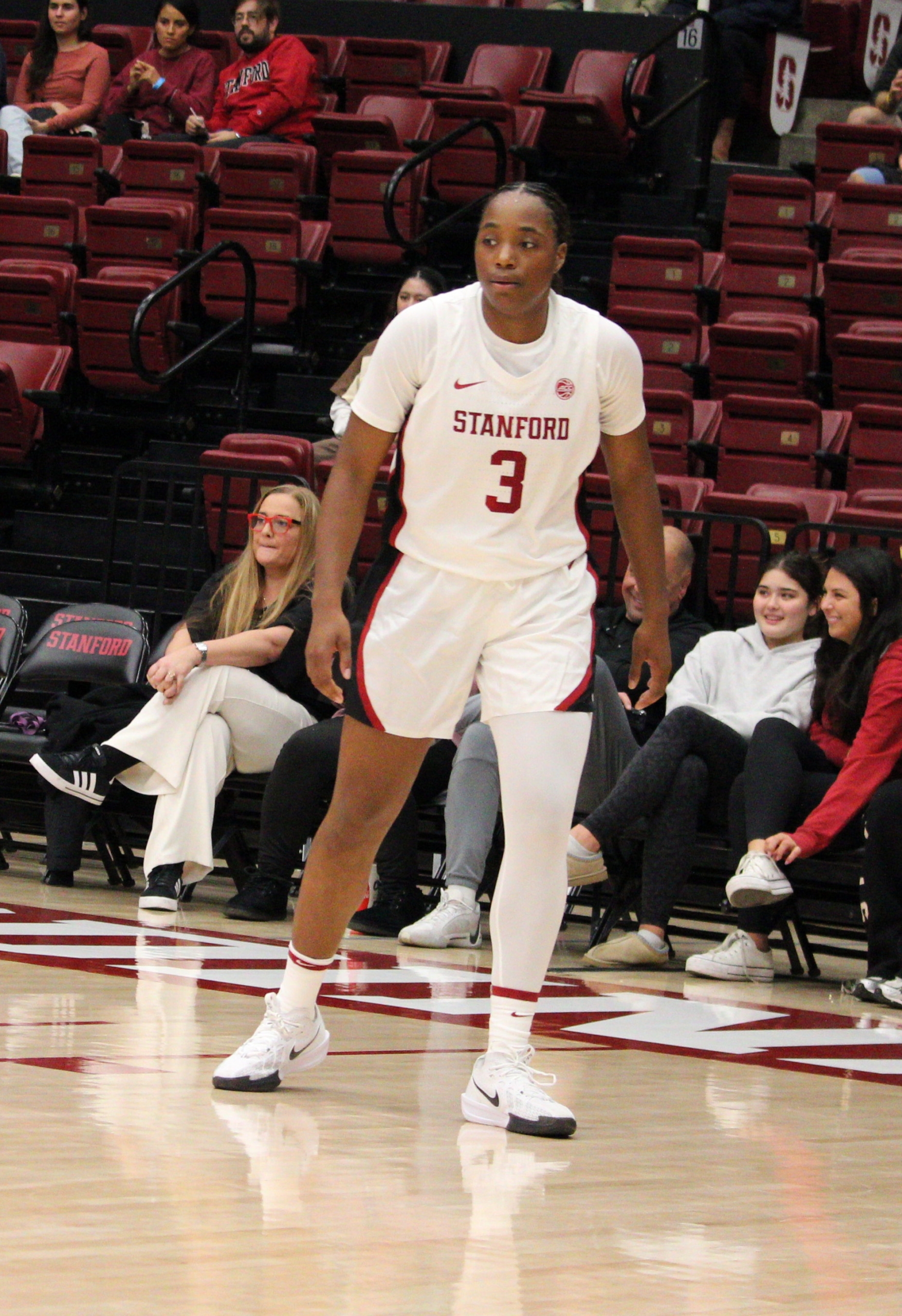 Stanford, CA – Octobert 30, 2024. Stanford sophomore forward Nunu Agara.