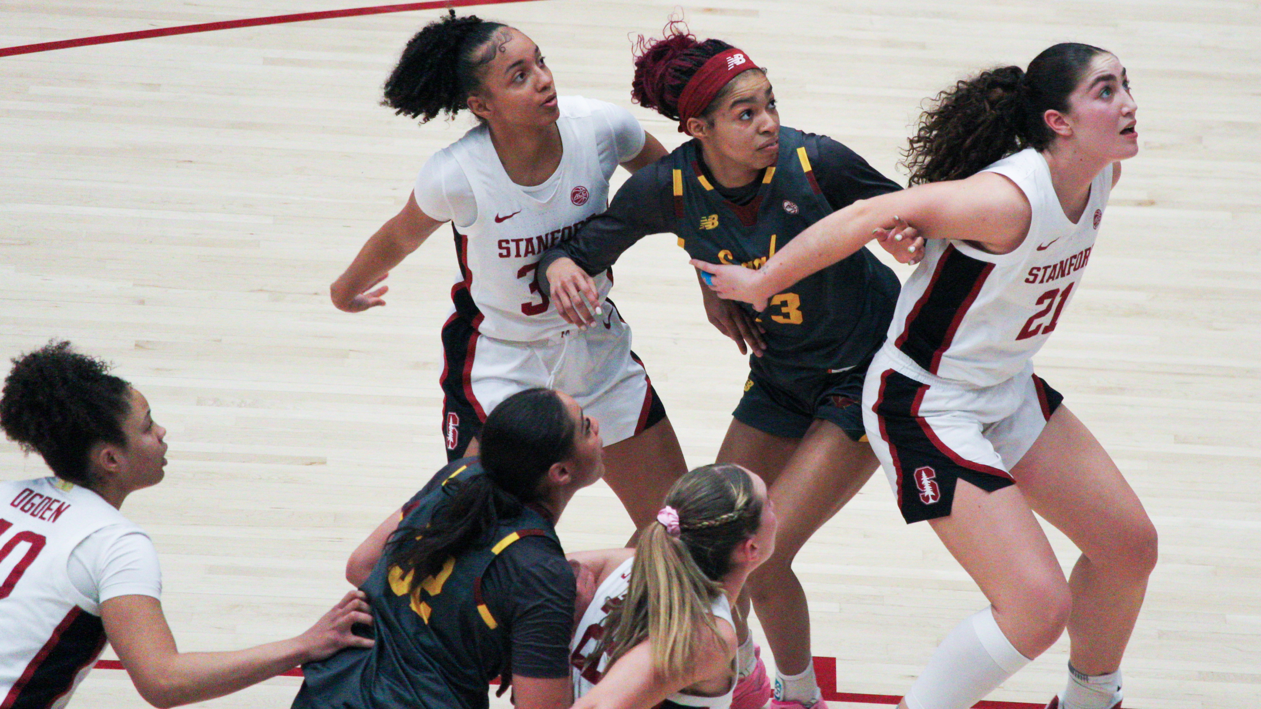 STANFORD, Calif. – February 16, 2025. Boston College at Stanford at Maples Pavilion.