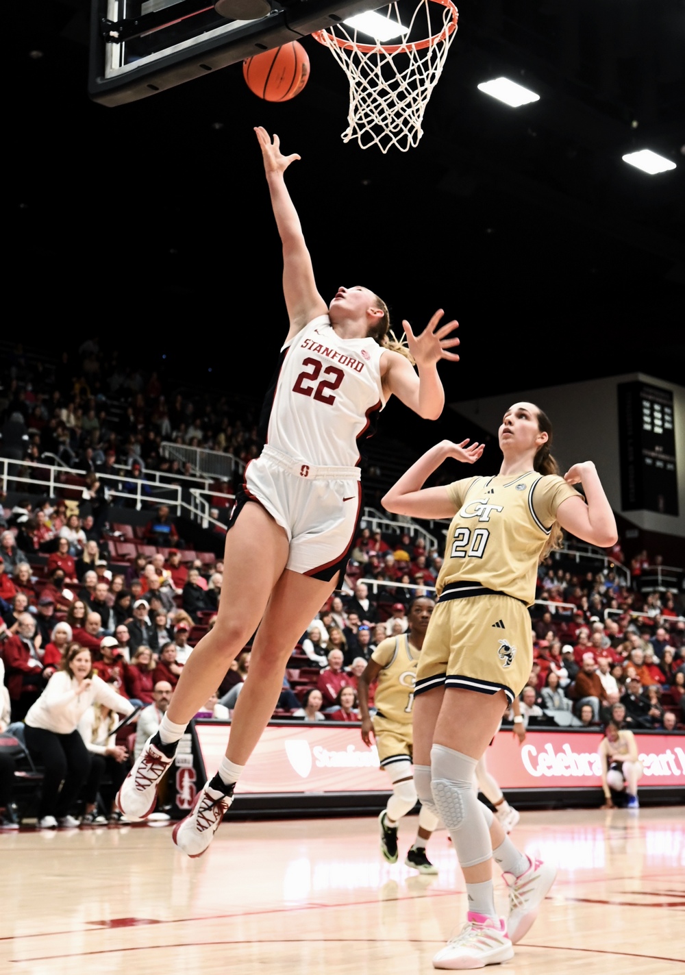 STANFORD, Calif. (March 2, 2025) - Stanford's Mary Ashley Stevenson as the Cardinal defeated Georgia Tech 87-82 at Maples Pavilion.