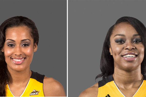 Skylar Diggins and Odyssey Sims. Photos: Shane Bevel/NBAE.