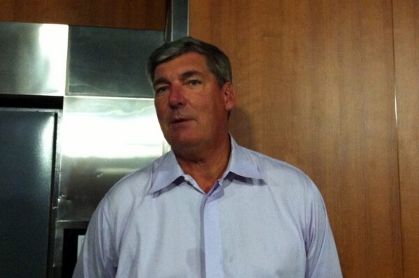 LOS ANGELES (July 23, 2014) - New York Liberty coach Bill Laimbeer talks to media postgame.