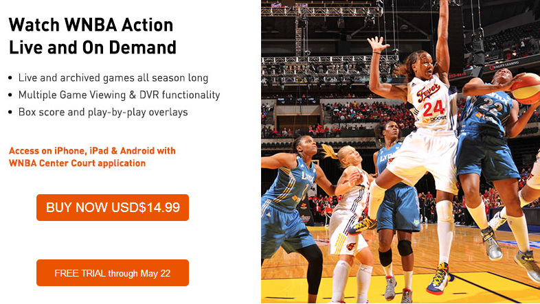 No price change for WNBA LiveAccess, $14.99 for the 2014 season