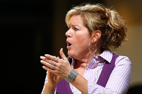 Vanderbilt head coach Melanie Balcomb. Photo: Joe Howell/Vanderbilt Athletics.